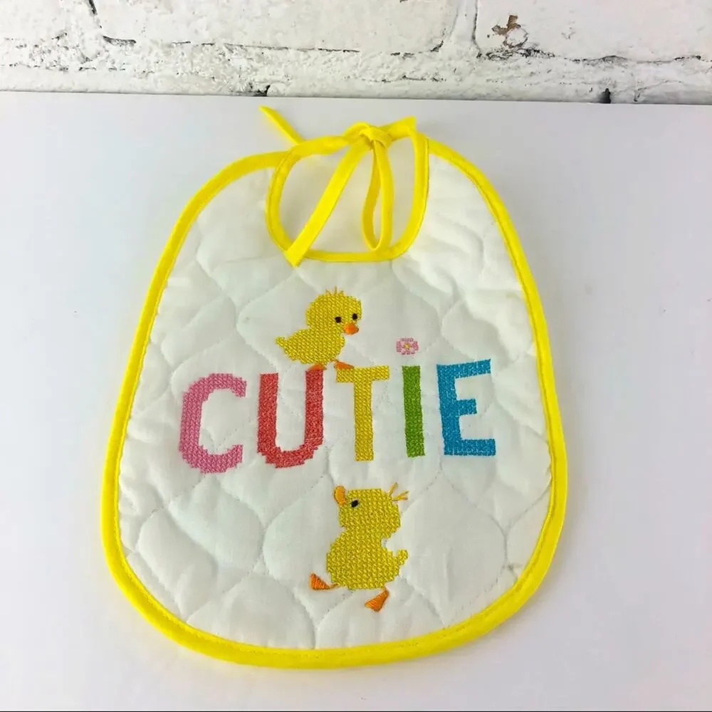 Hand Embroidered Cutie Baby Bib